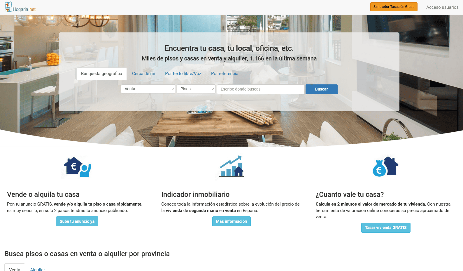 screenshot home hogaria