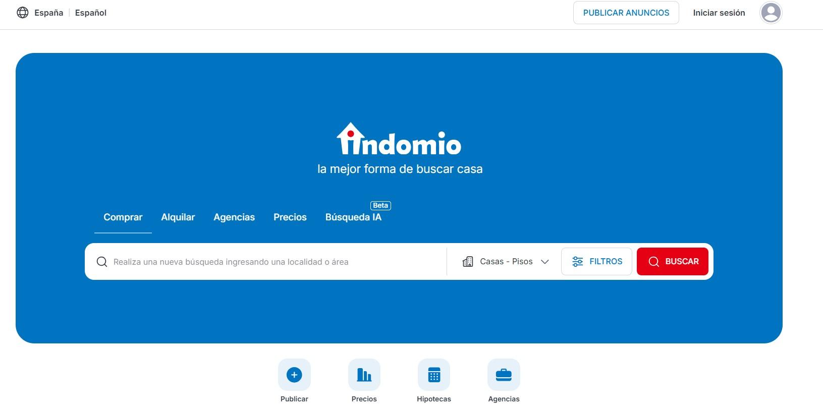 home indomio Portal inmobiliario de españa indomio