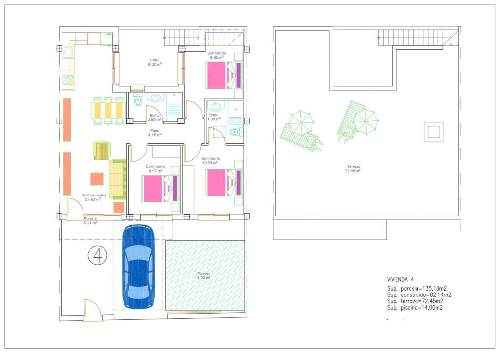 Casas adosadas de obra nueva con piscina privada en Avileses - foto 9