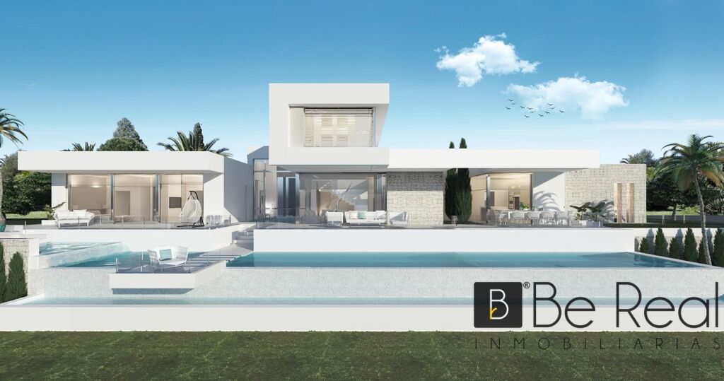 Foto elegante villa de lujo con vistas panorámicas al mar en benahavís (málaga)
