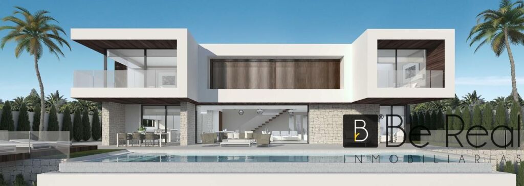 Foto elegante villa de lujo con vistas panorámicas al mar en benahavís (málaga)
